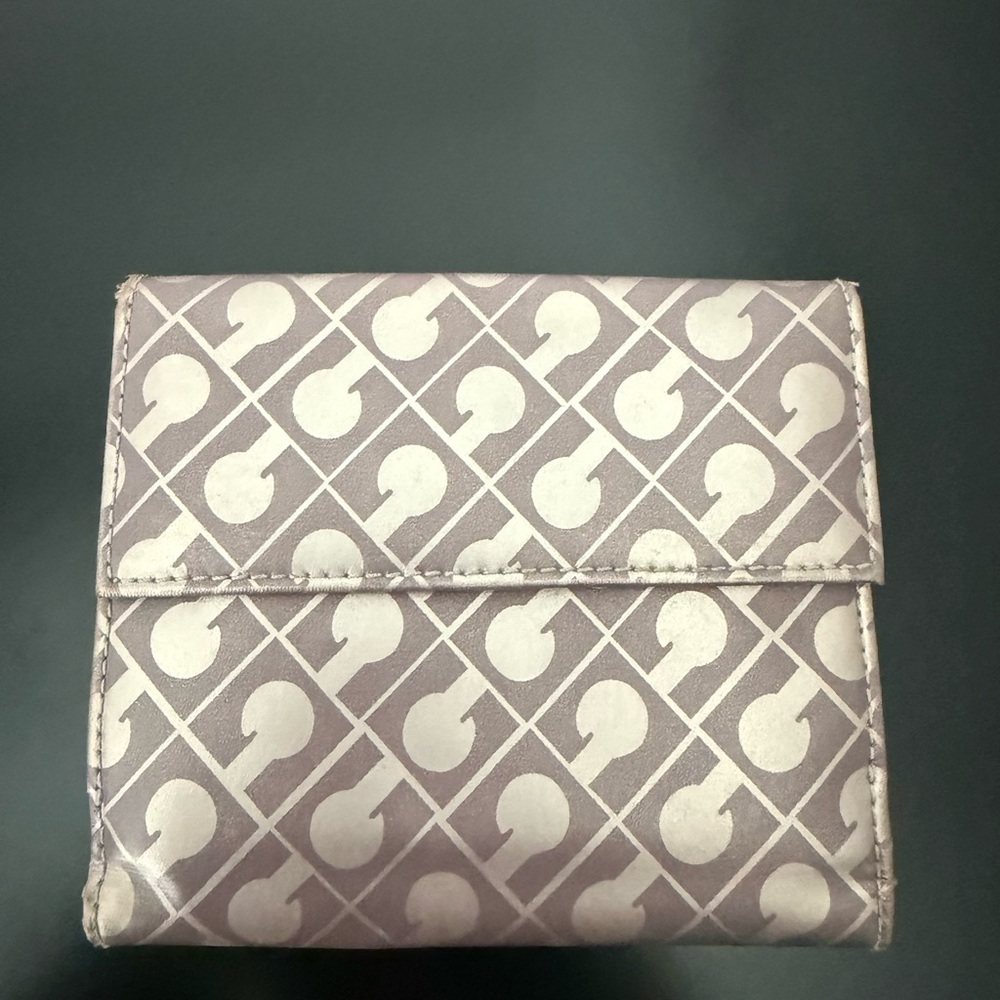 Gherardini Logo Purple Metallic Softy Fabric Wallet